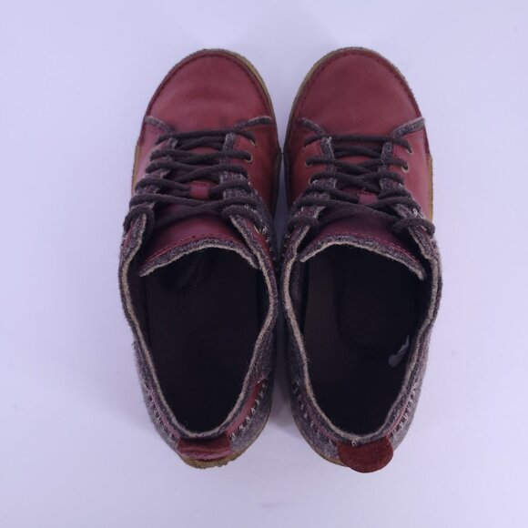 Merrell Milan Women's 6 Burnt Red Leather Wool Casual Shoes Lace Up J70642 Used - Picture 8 of 15